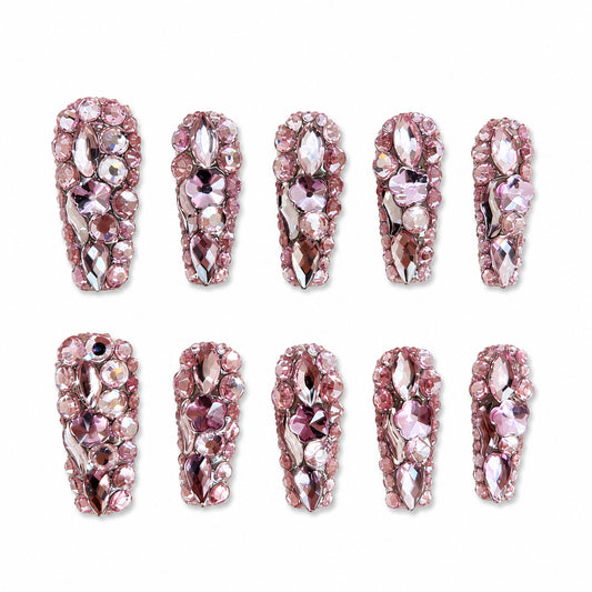 Luxury Rhinestone Press On Nails – Crystal Nail Designs