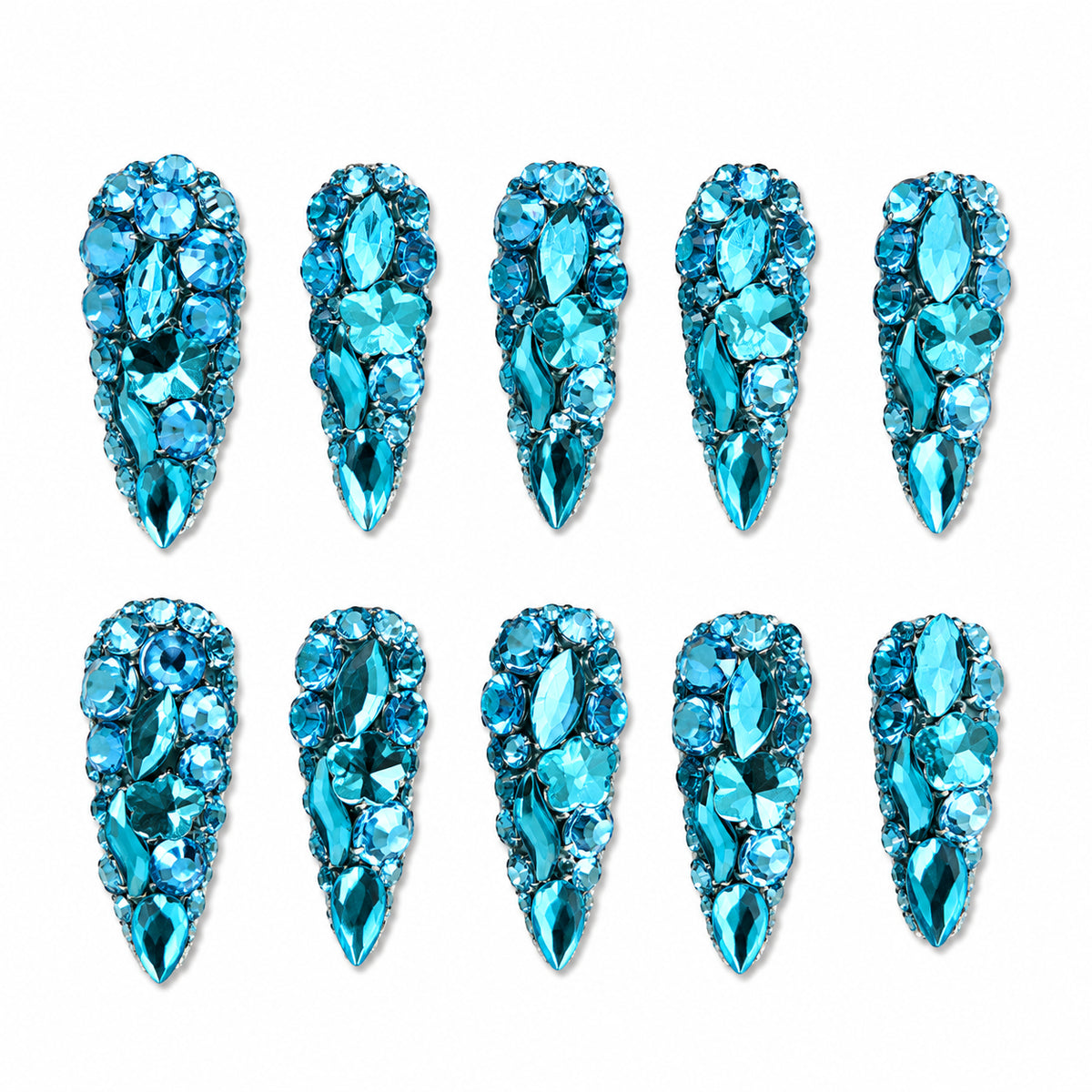 Luxury Rhinestone Press On Nails – Crystal Nail Designs