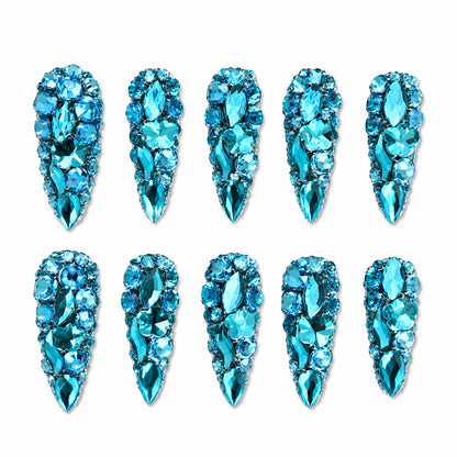 Luxury Rhinestone Press On Nails – Crystal Nail Designs