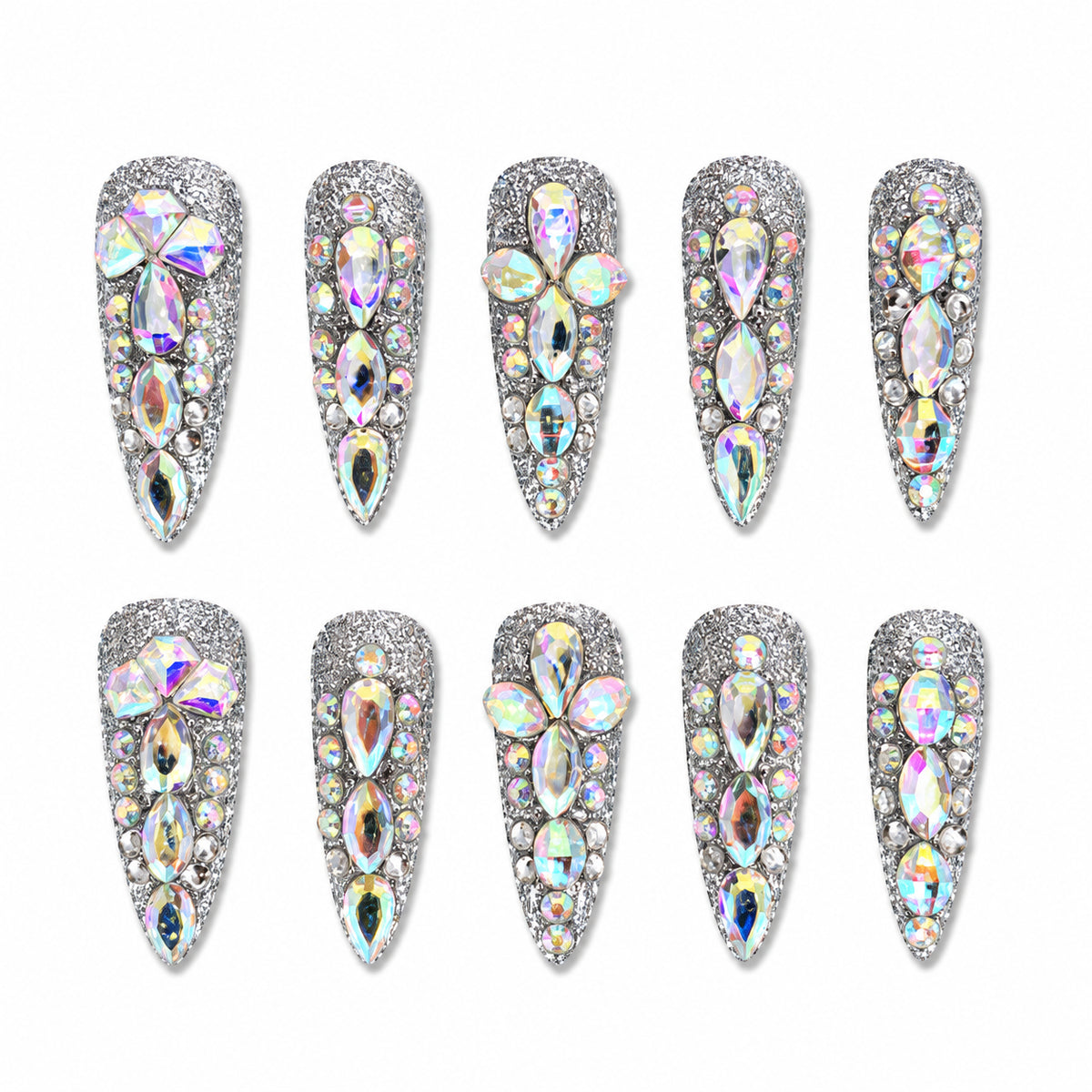 Luxury Rhinestone Press On Nails – Crystal Nail Designs