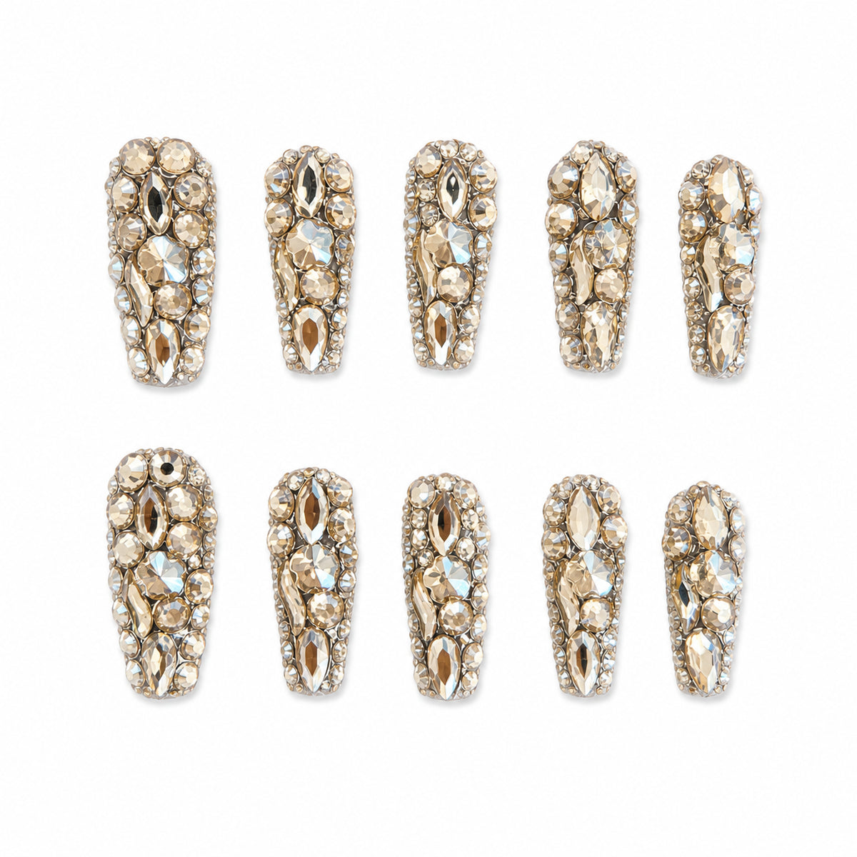 Luxury Rhinestone Press On Nails – Crystal Nail Designs