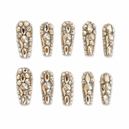 Luxury Rhinestone Press On Nails – Crystal Nail Designs