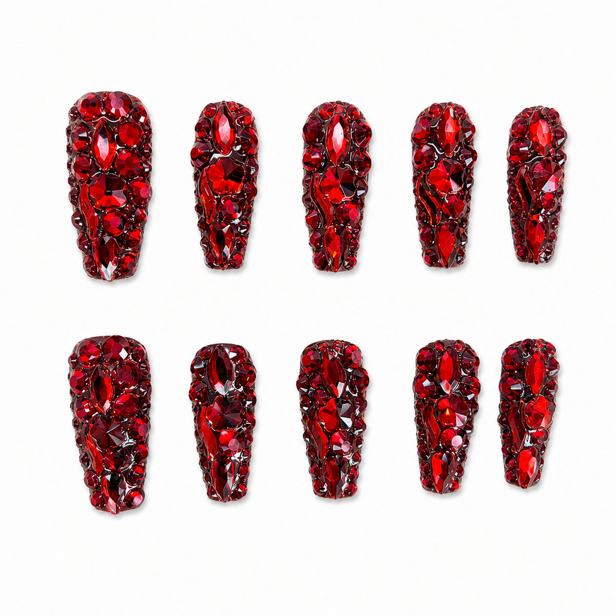 Luxury Rhinestone Press On Nails – Crystal Nail Designs