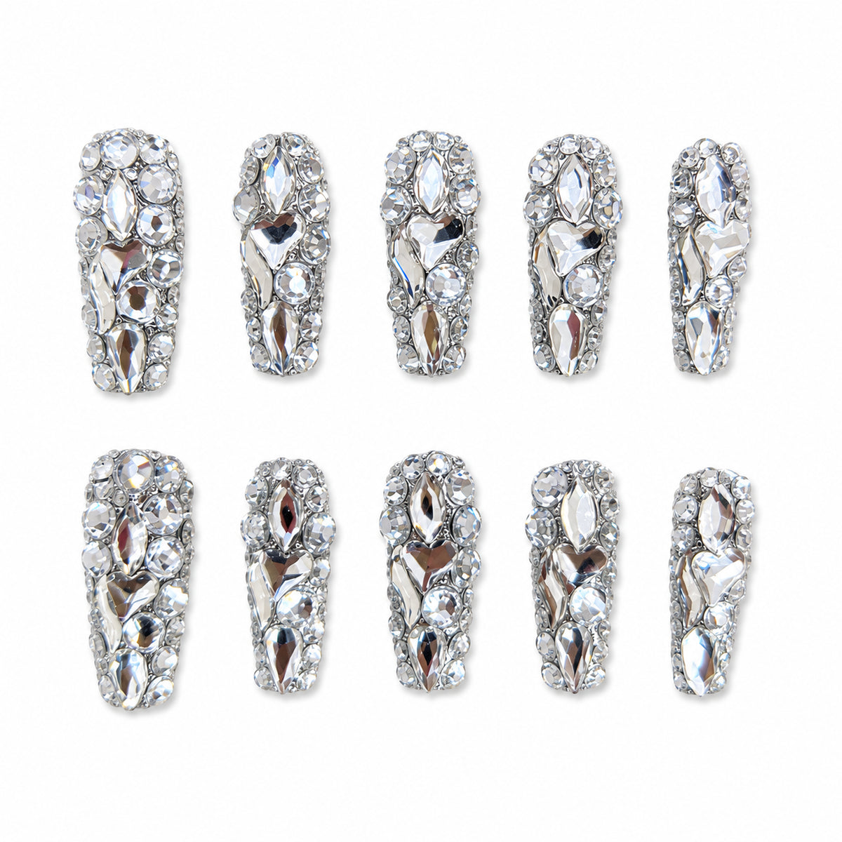 Luxury Rhinestone Press On Nails – Crystal Nail Designs