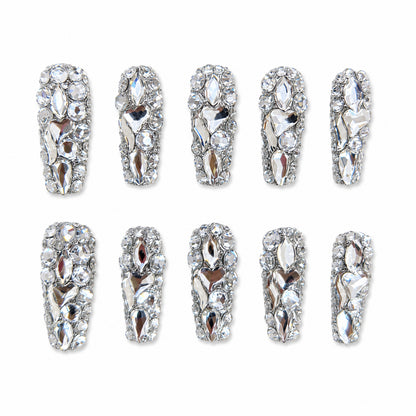 Luxury Rhinestone Press On Nails – Crystal Nail Designs