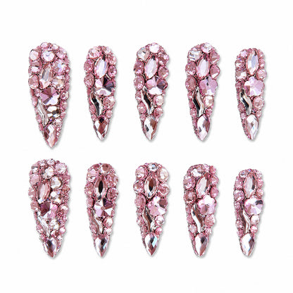 Luxury Rhinestone Press On Nails – Crystal Nail Designs