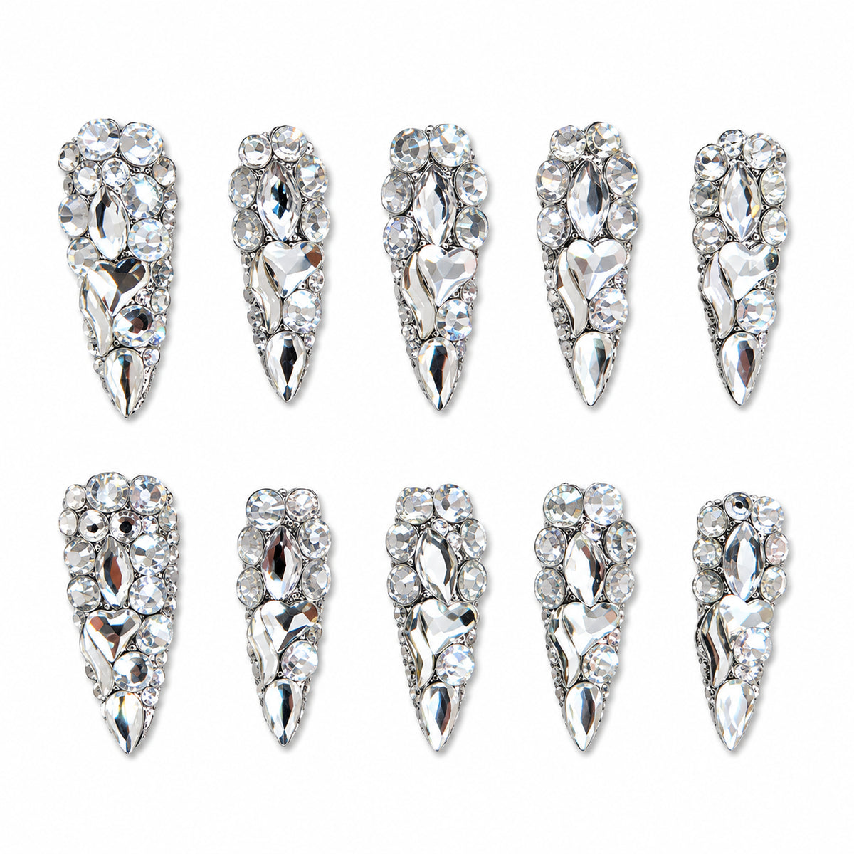 Luxury Rhinestone Press On Nails – Crystal Nail Designs