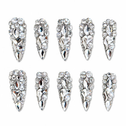 Luxury Rhinestone Press On Nails – Crystal Nail Designs