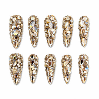 Luxury Rhinestone Press On Nails – Crystal Nail Designs